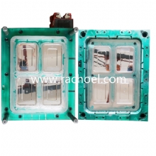 4 cavities container lid mould