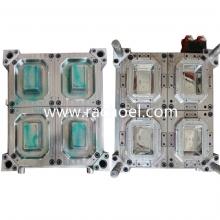 4 cavities container mould